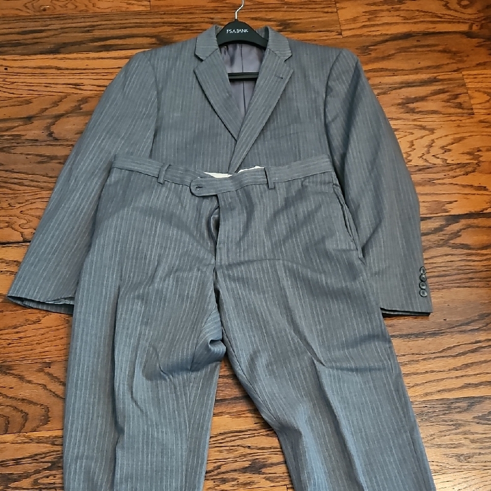 Jos. A. Bank Gray Pinstripe Suit